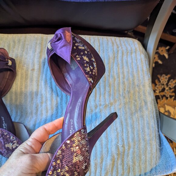 Allure Night Moves Starlight  | Purple | Sequin Glittering Platform | 10 | EUC - Picture 10 of 12